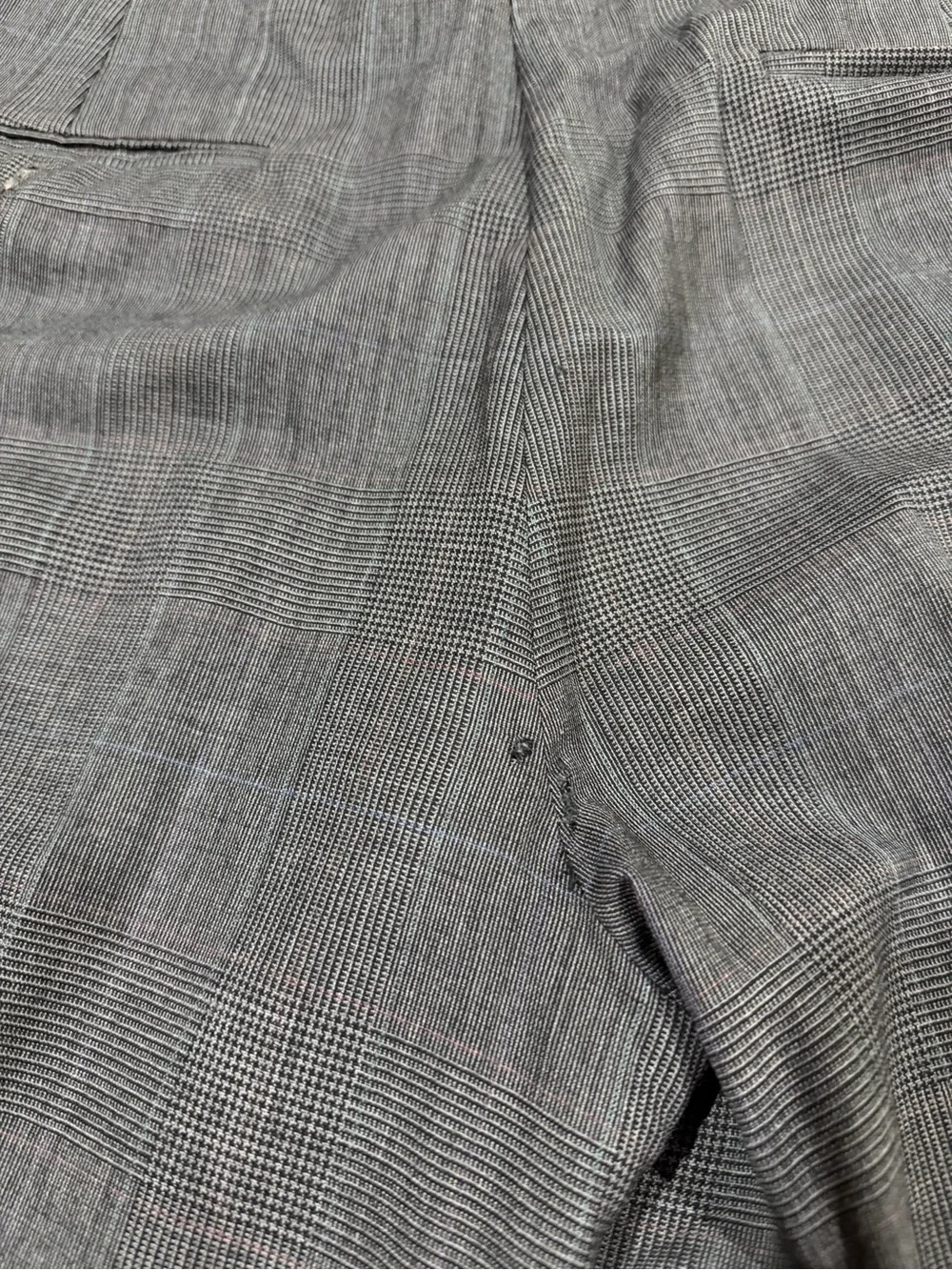 Vintage Corbin Ltd Glen Plaid Suit Mens [46?] Grey 100% Wool
